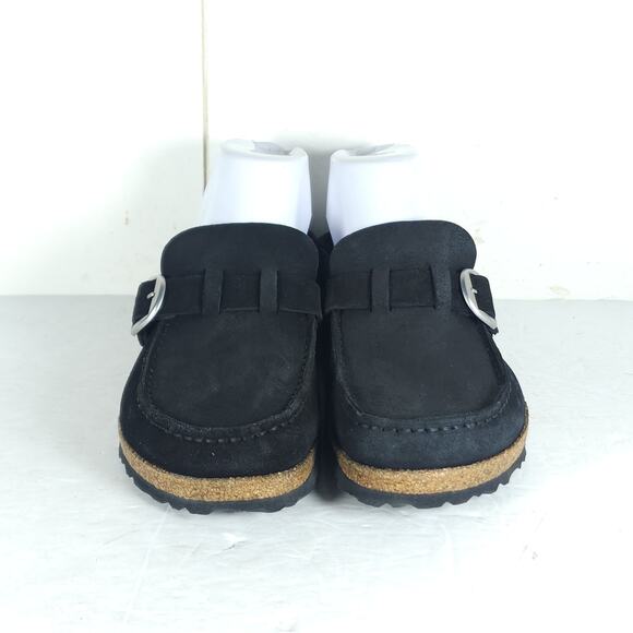 Birkenstock Women's Buckley EU38 US7N Black Suede Leather Slip On Clogs Shoes - Picture 3 of 16